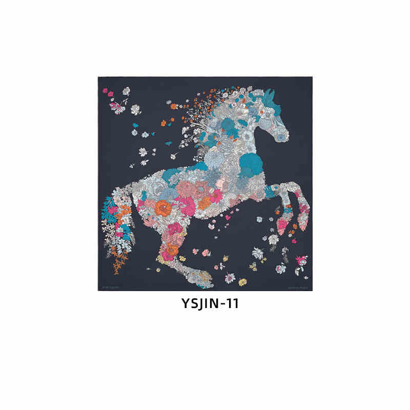 Love horse silk scarf hanging painting transparent frame acrylic mounted modern light luxury high sense of home decorative painting porch
