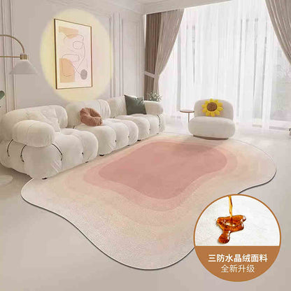 Cream wind special-shaped carpet living room light luxury luxury sofa home light green clouds irregular cushion bedroom
