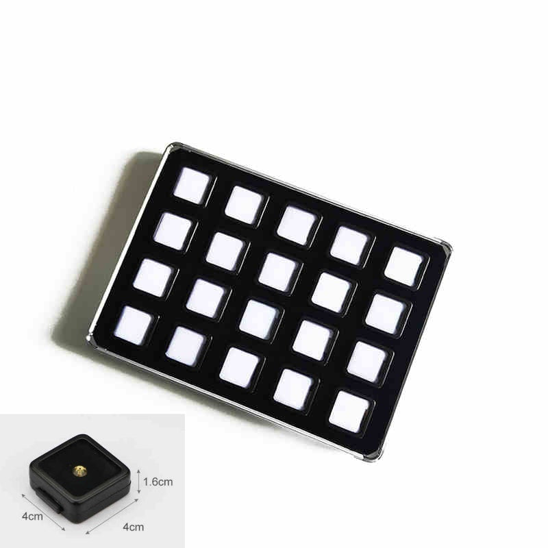 Lightweight Aluminum Tray with Clear Plastic Gemstone Box – Velvet-Flocked Sponge Insert,