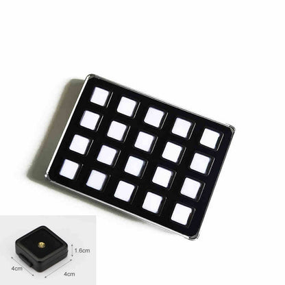 Lightweight Aluminum Tray with Clear Plastic Gemstone Box – Velvet-Flocked Sponge Insert,