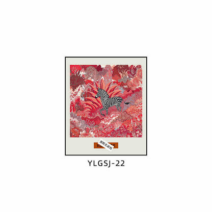 Love code silk scarf hanging painting light luxury high-end living room porch decorative painting European restaurant sofa background wall floor painting