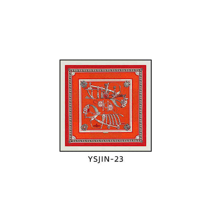 Love horse silk scarf decoration painting Shi high-end light luxury porch square horse hanging painting restaurant living room bedroom room landing