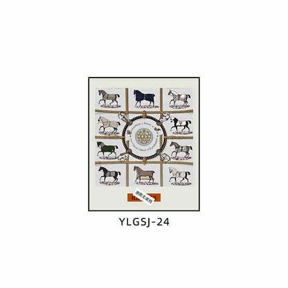 Love code silk scarf hanging painting light luxury high-end living room porch decorative painting European restaurant sofa background wall floor painting