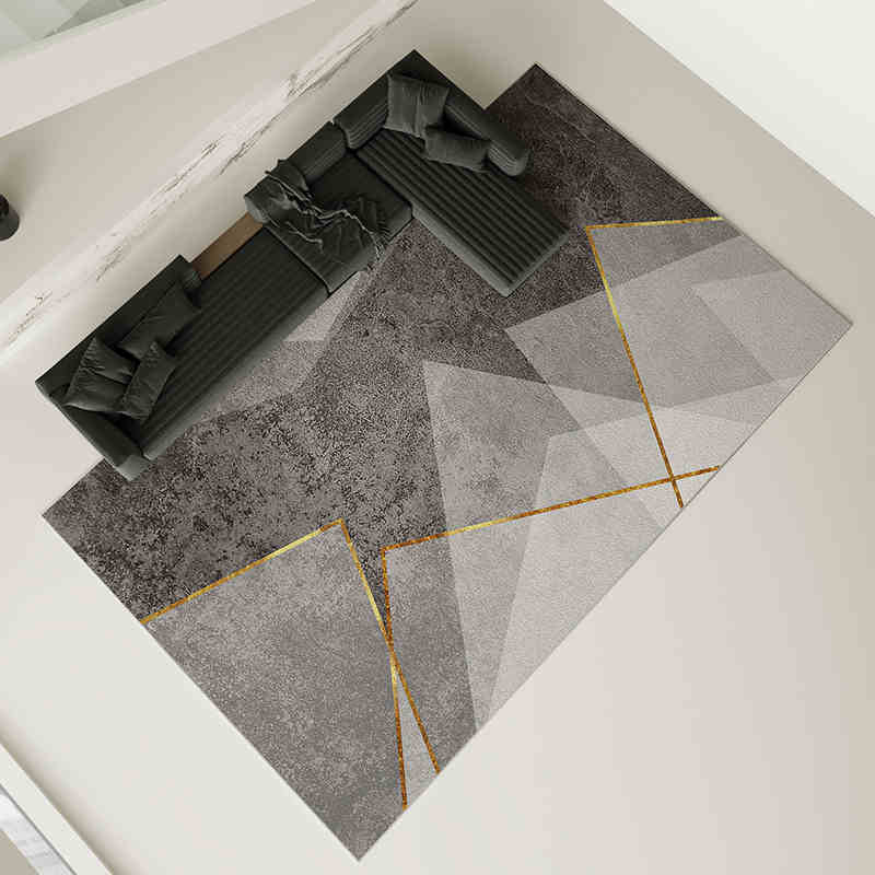 Grey carpet living room light luxury high-end high-end washable rub home sofa floor mat