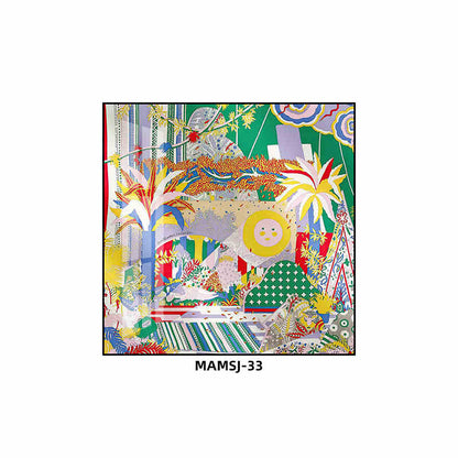 Love horse silk scarf hanging painting modern simple living room sofa background wall floor painting porch senior sense hanging painting light luxury
