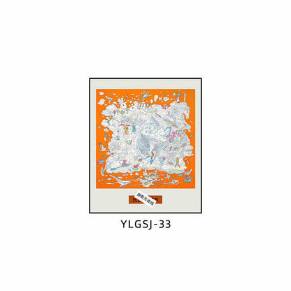 Love code silk scarf hanging painting light luxury high-end living room porch decorative painting European restaurant sofa background wall floor painting