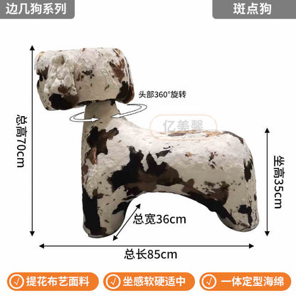 Net red Dior Horse chair light luxury casual lazy sofa cartoon creative animal seat living room ice silk footstool