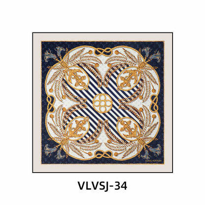 Silk scarf decoration painting modern light luxury high-end L painting V new clothing store cloakroom bedroom bedside hanging painting living room