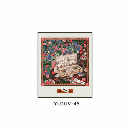 Silk scarf hanging painting hot air balloon mounted restaurant entrance porch decoration painting big luxury luxury high sense bathroom mural