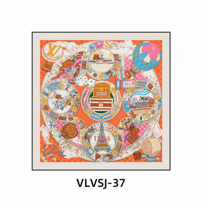 Silk scarf decoration painting modern light luxury high-end L painting V new clothing store cloakroom bedroom bedside hanging painting living room