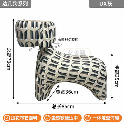 Net red Dior Horse chair light luxury casual lazy sofa cartoon creative animal seat living room ice silk footstool