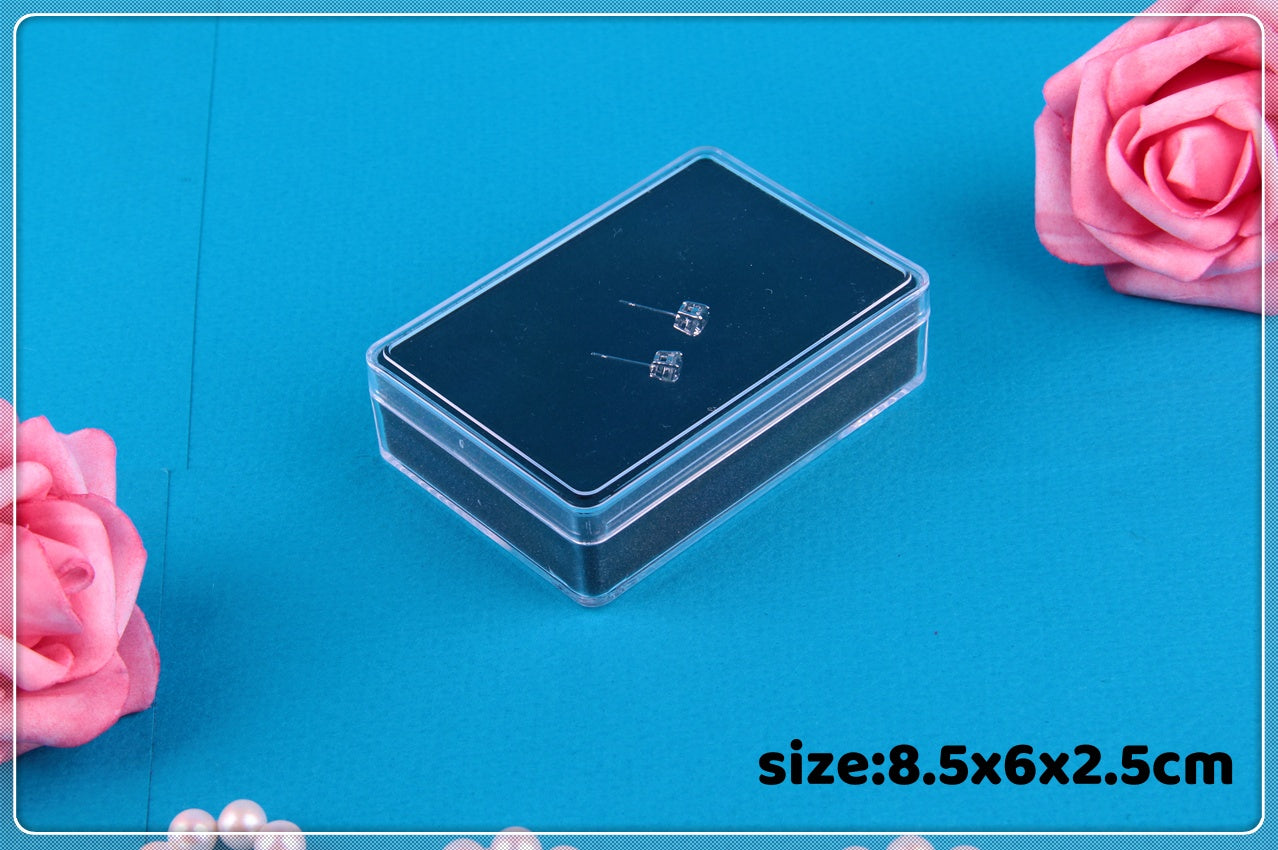 50PCS Small Plastic Gemstone Storage Box, Clear Cabochon Container for Rhinestones, Jewelry Making Organizer Case