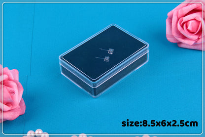 50PCS Small Plastic Gemstone Storage Box, Clear Cabochon Container for Rhinestones, Jewelry Making Organizer Case
