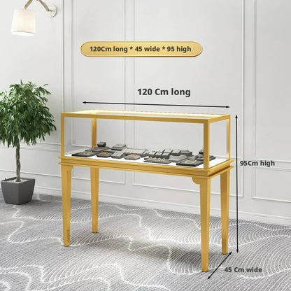 Glass Countertop Display Case for Jewelry Store Wooden Showcase jewelry cabinet