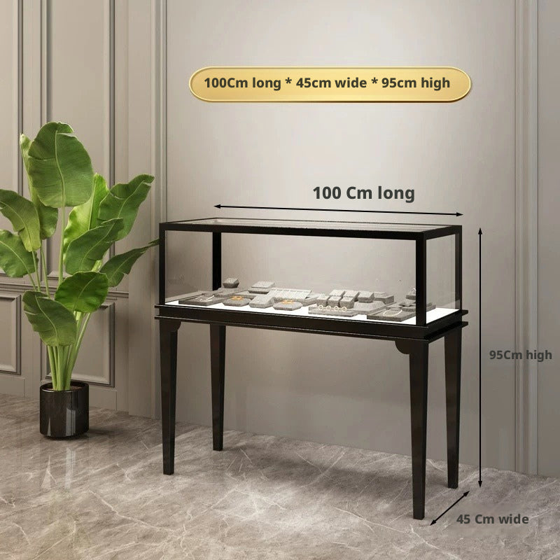 Glass Countertop Display Case for Jewelry Store Metal Showcase metal with paint Jewelry cabinet