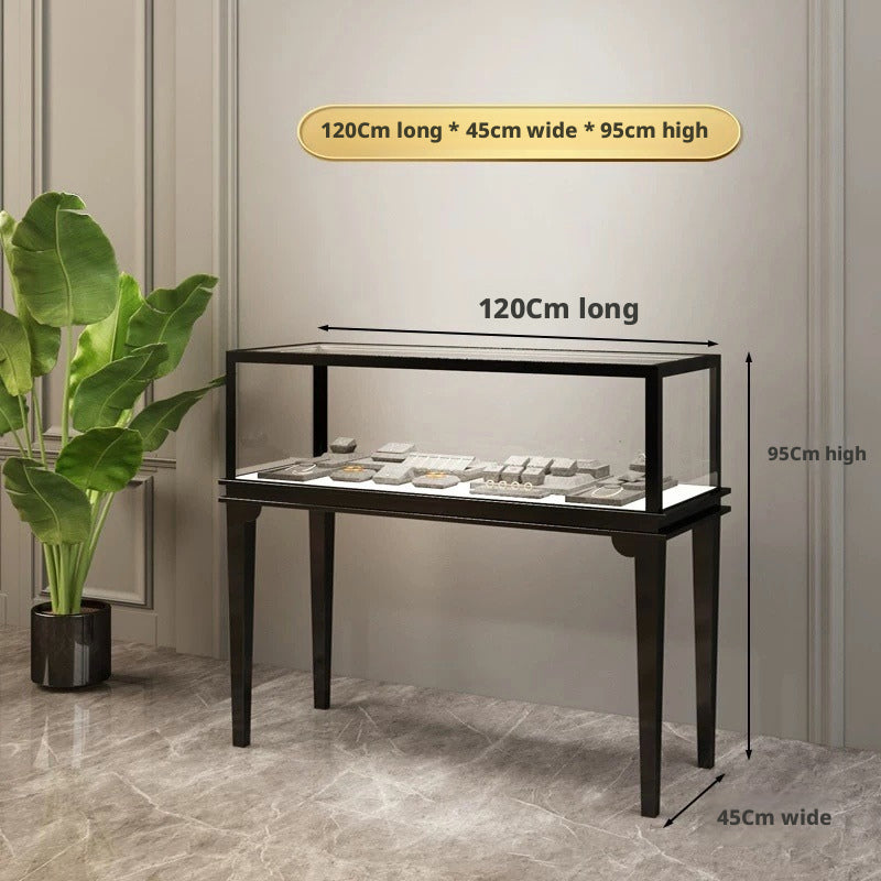 Glass Countertop Display Case for Jewelry Store Metal Showcase metal with paint Jewelry cabinet