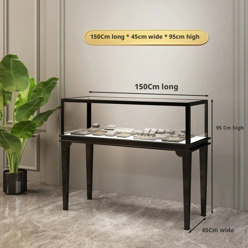 Glass Countertop Display Case for Jewelry Store Metal Showcase metal with paint Jewelry cabinet