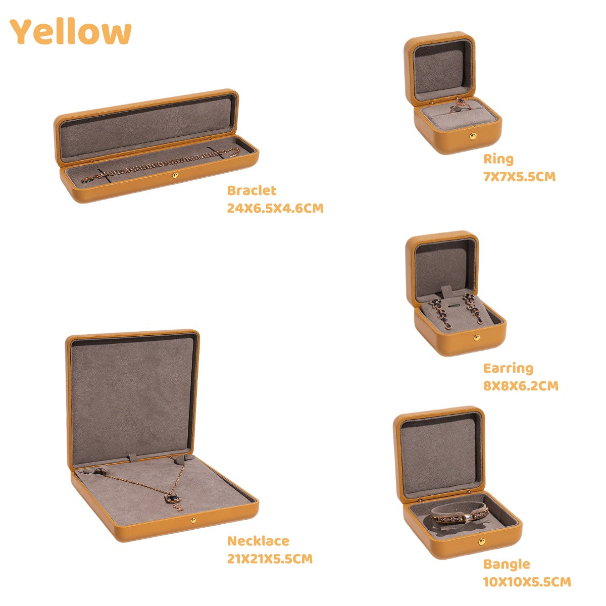 5pcs Luxury PU Leather Jewelry Box, Velvet Lined Gift Case, Elegant Presentation Packaging