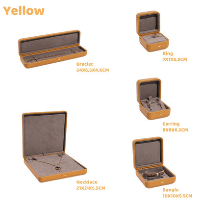 5pcs Luxury PU Leather Jewelry Box, Velvet Lined Gift Case, Elegant Presentation Packaging