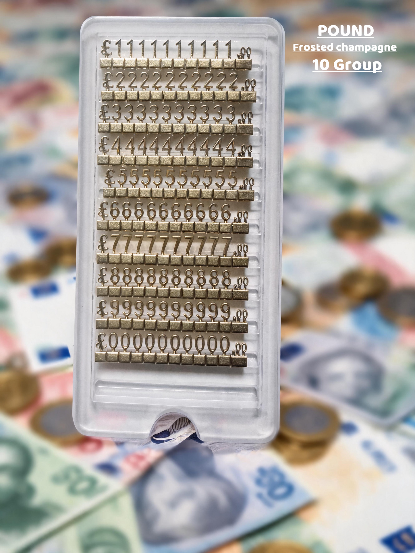 Modular Metal Price Display Numbers, Jewelry Shop Signs (USD, GBP,EURO)