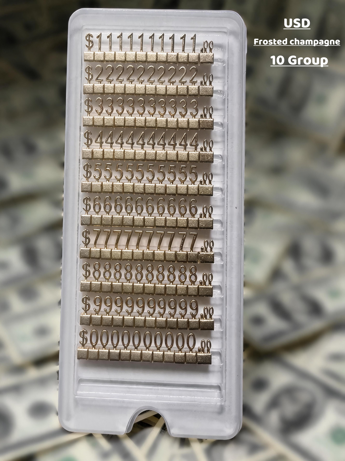 Modular Metal Price Display Numbers, Jewelry Shop Signs (USD, GBP,EURO)