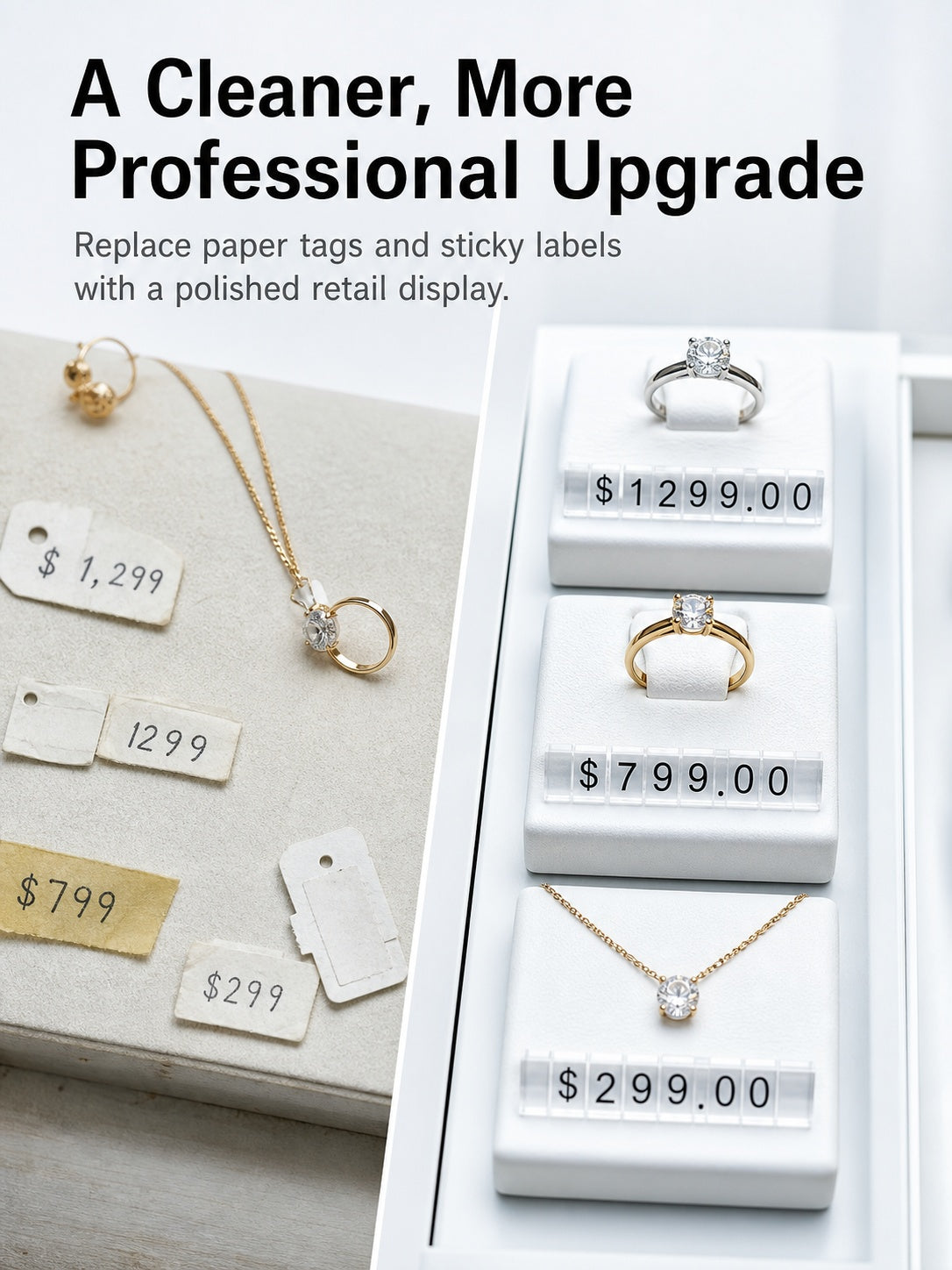 Plastic Jewelry Price Tags, Craft Show Display Number Labels, Retail Booth Supplies