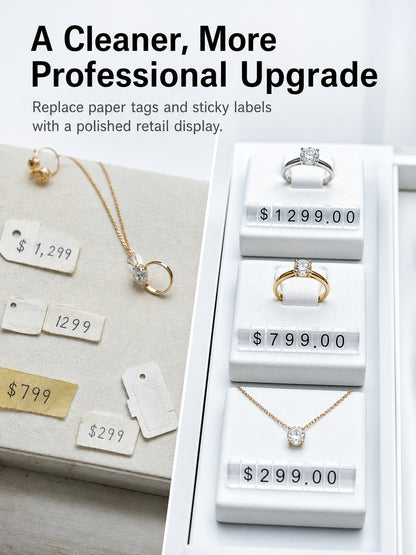 Plastic Jewelry Price Tags, Craft Show Display Number Labels, Retail Booth Supplies