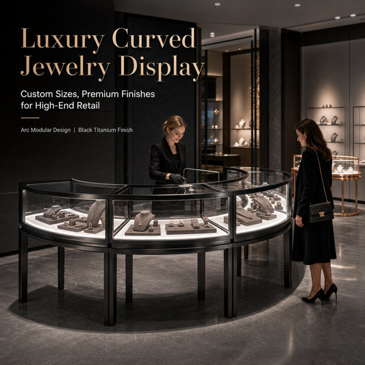 Stainless Steel Electroplated Jewelry Display Stand - Countertop Showcase Rack for Retail Stores Jewelry cabinet