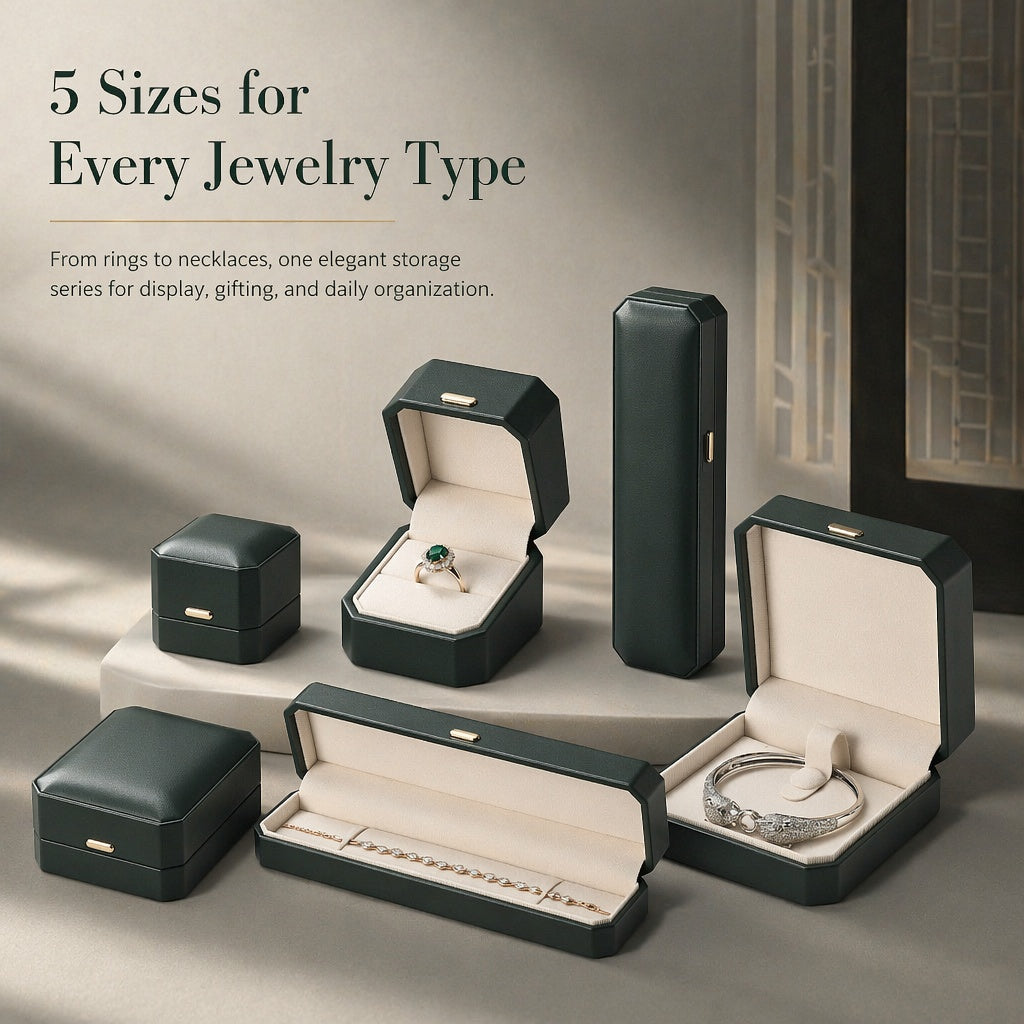 10PCS Jewelry Box for Gifts, Leather Storage Case for Rings Earrings Necklaces pendant bangle