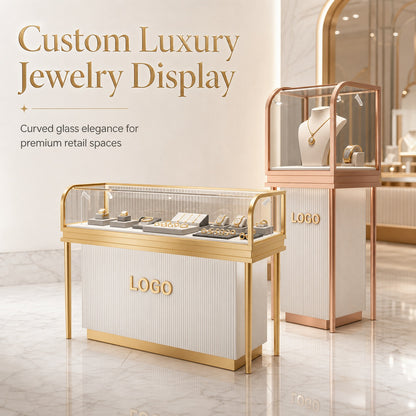 Stainless Steel Electroplated Jewelry Display Stand - Countertop Showcase Rack for Retail Stores Jewelry cabinet