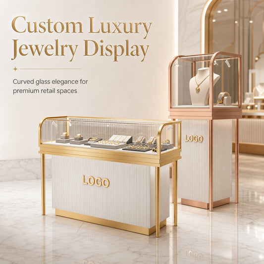 Stainless Steel Electroplated Jewelry Display Stand - Countertop Showcase Rack for Retail Stores Jewelry cabinet
