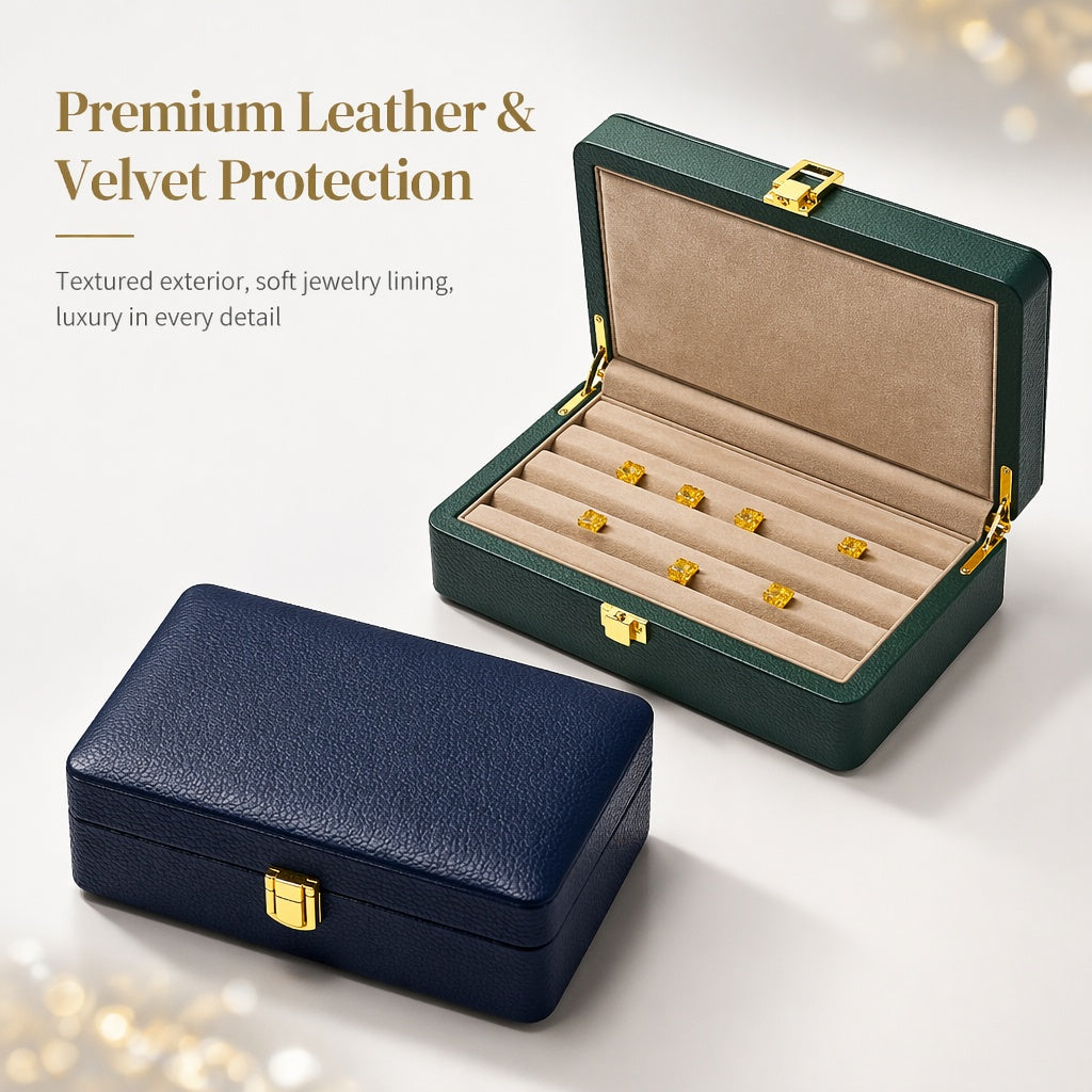 Portable Jewelry Storage Box, Gemstone Organizer for Travel Display
