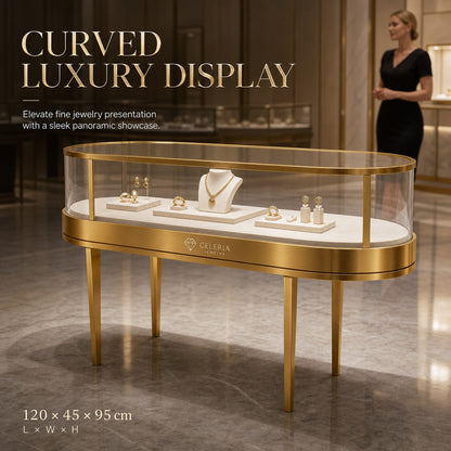 Heavy Duty Stainless Steel Jewelry Showcase - Rustproof Counter Display Stand for Shops Jewelry cabinet