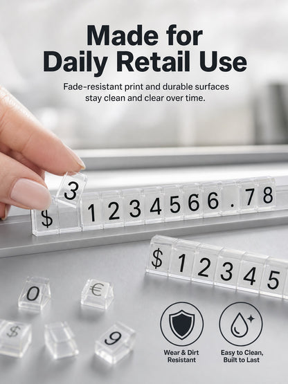 Plastic Jewelry Price Tags, Craft Show Display Number Labels, Retail Booth Supplies