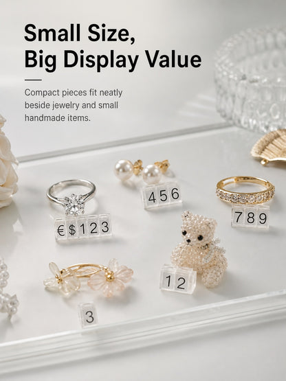 Plastic Jewelry Price Tags, Craft Show Display Number Labels, Retail Booth Supplies