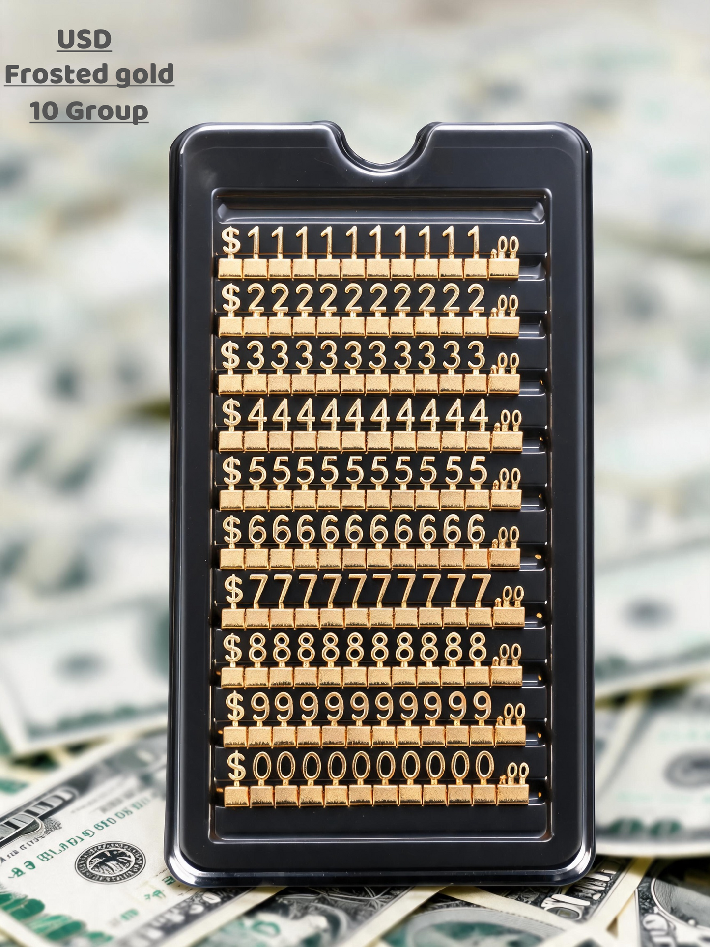 Modular Metal Price Display Numbers, Jewelry Shop Signs (USD, GBP,EURO)