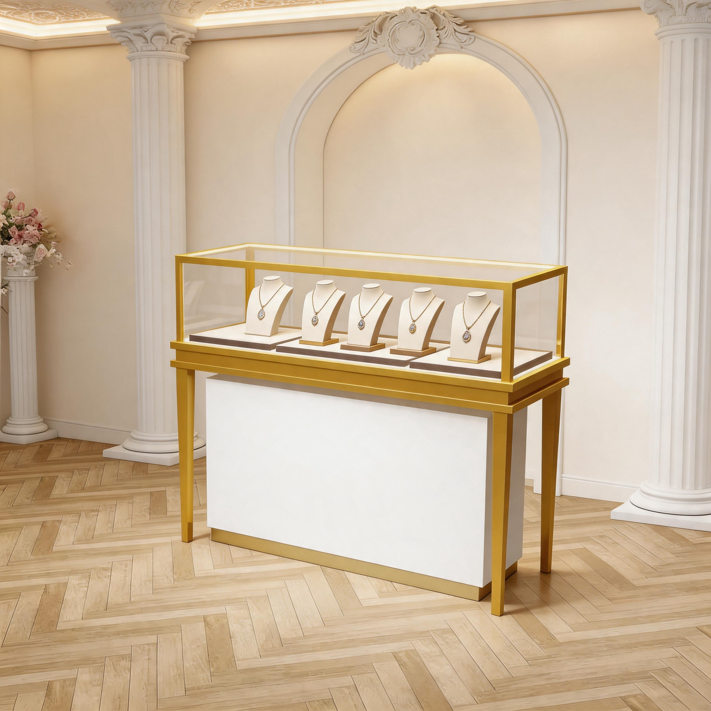 Jewelry Display Tray Velvet Ring Showcase for Retail Store Counter