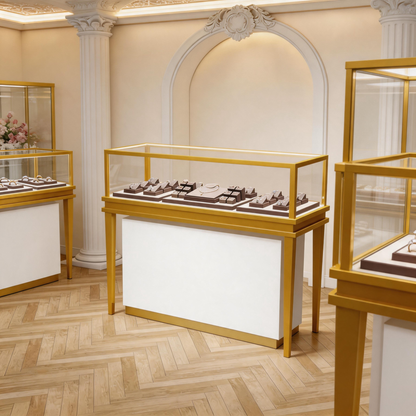 Jewelry Display Tray Velvet Ring Showcase for Retail Store Counter