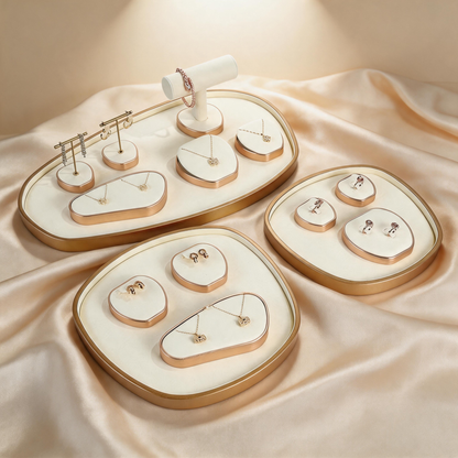 Finger Ring Display Tray - Black Metal Holder for Counter