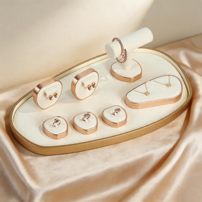 Finger Ring Display Tray - Black Metal Holder for Counter