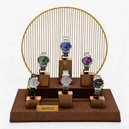 Luxury Metal Watch Stand - Solid Steel Display for Men's Collection