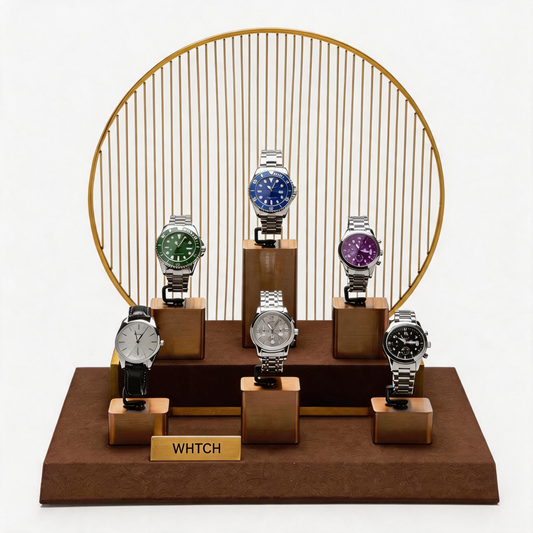Luxury Metal Watch Stand - Solid Steel Display for Men's Collection