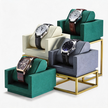 Metal Watch Display Box - 12 Slot Stainless Steel Showcase for Men