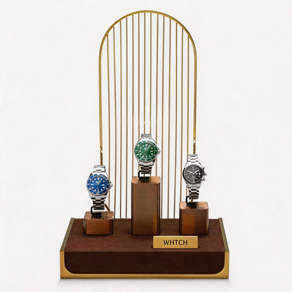 Luxury Metal Watch Stand - Solid Steel Display for Men's Collection