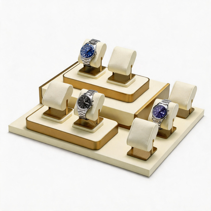 Metal Watch Display Box - 12 Slot Stainless Steel Showcase for Men