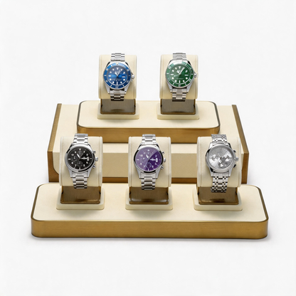 Metal Watch Display Box - 12 Slot Stainless Steel Showcase for Men