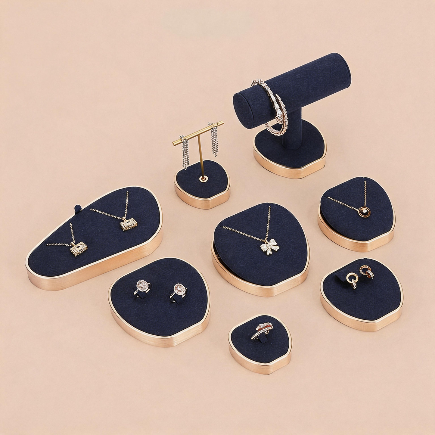 Metal Jewelry Display Set - Adjustable Bracelet Stands