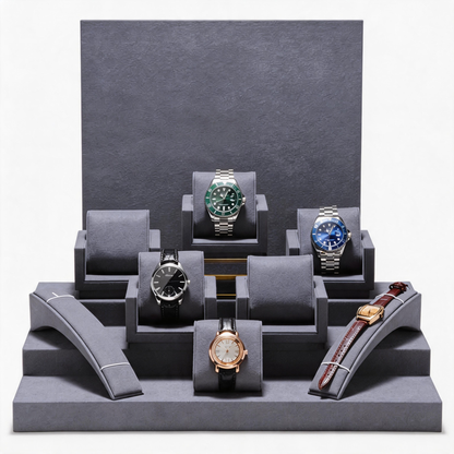 Metal Watch Display Box - 12 Slot Stainless Steel Showcase for Men