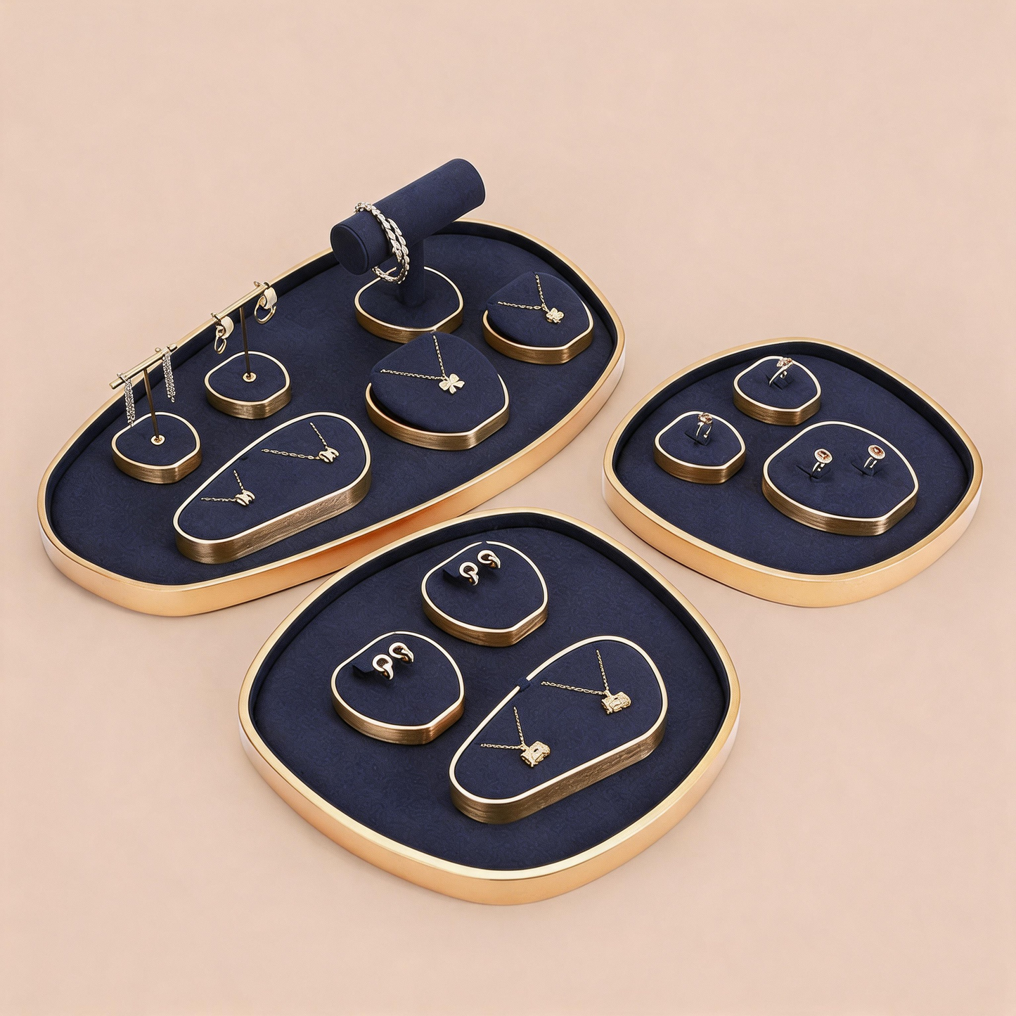 Metal Jewelry Display Set - Adjustable Bracelet Stands