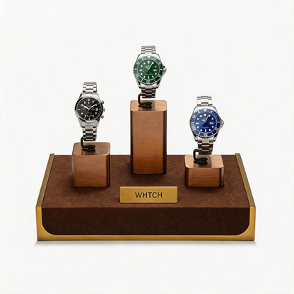 Luxury Metal Watch Stand - Solid Steel Display for Men's Collection